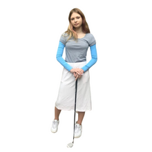 Load image into Gallery viewer, Super Soft Below-Knees Exercise Skirt with Stretch and Pockets - Orchid Ice