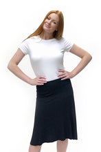 Load image into Gallery viewer, Black Fold-Over Skirt