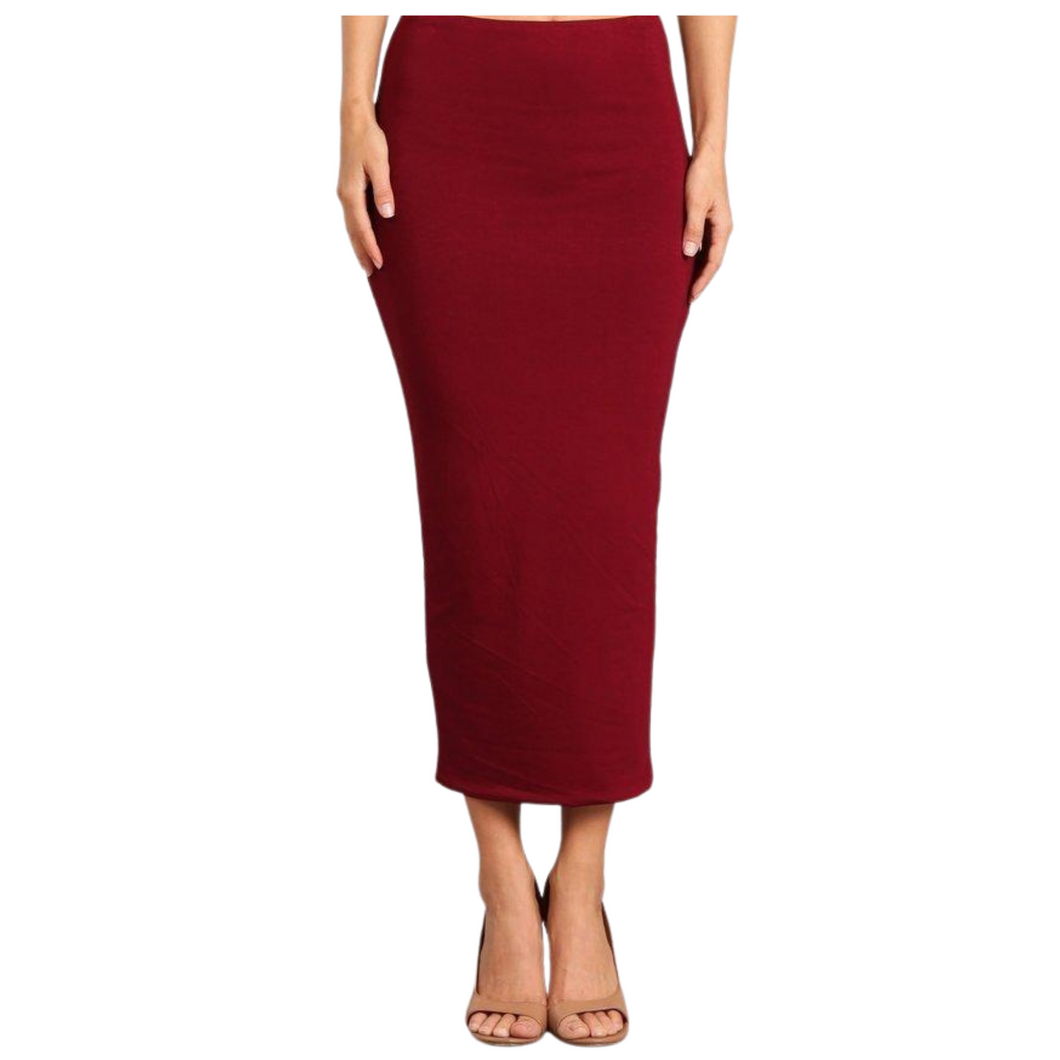 Wine Midi Skirt